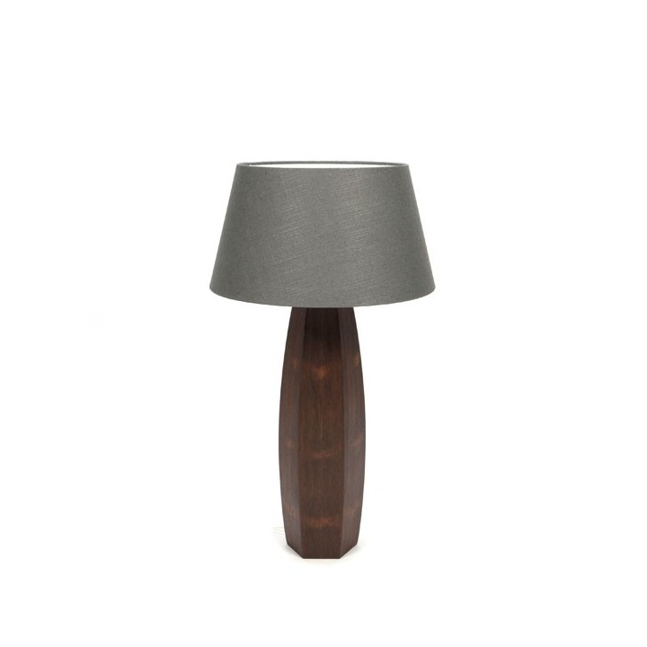 Large table lamp on teak base - Retro Studio