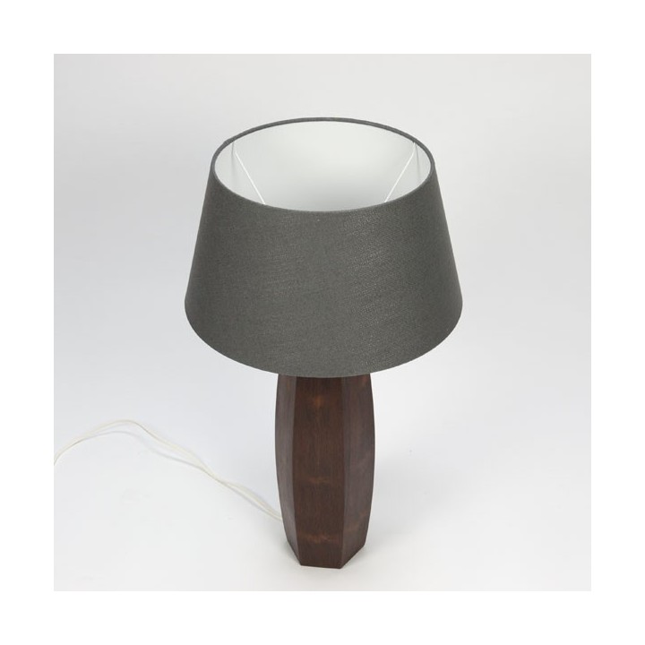 Large table lamp on teak base - Retro Studio