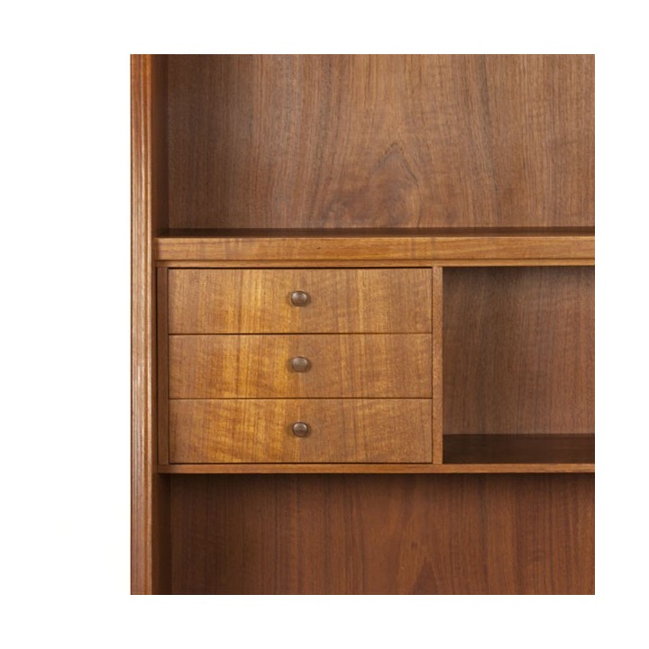 Scandinavian secretaire teak with high back - Retro Studio