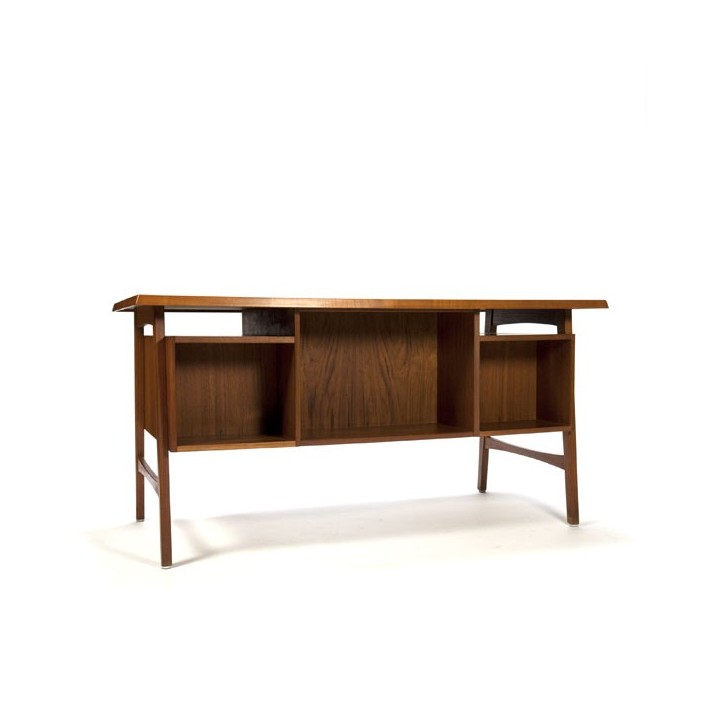 Groot Scandinavisch design bureau in teak - Retro Studio