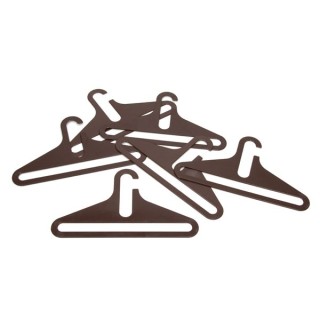 Set of 6 brown plastic clothes hangers - Retro Studio