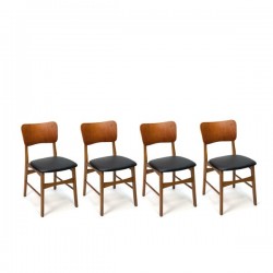 Deense stoelen met teakhouten rugleuning...