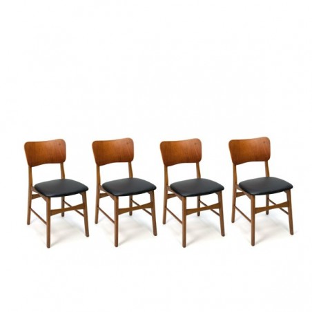 Danish chairs with teak back set of 4