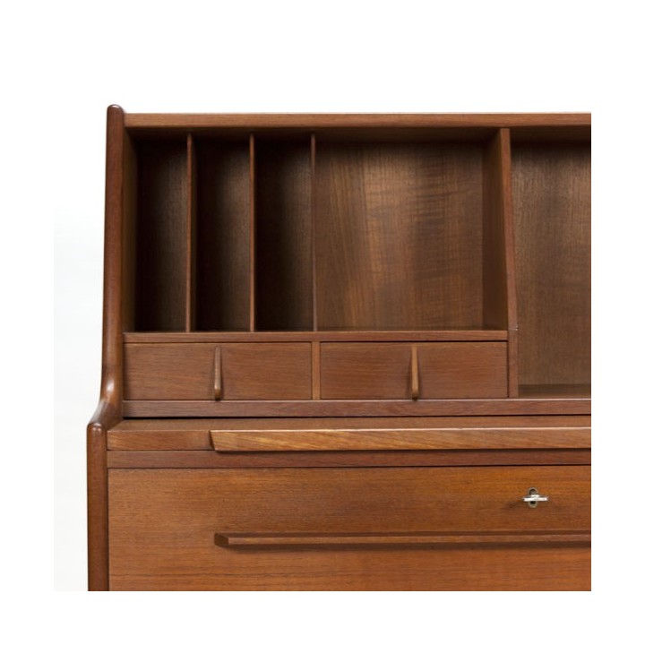 Deense design secretaire/ bureau in teakhout - Retro Studio