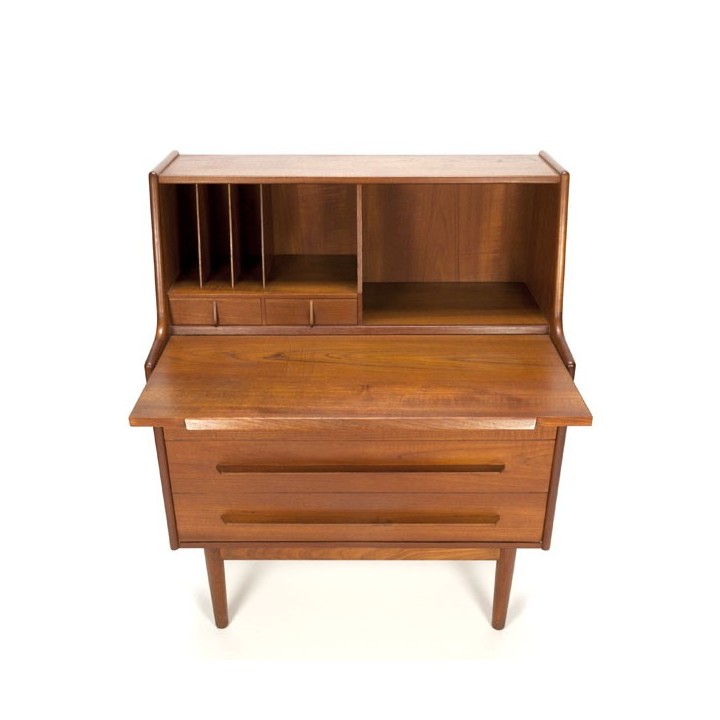 Vintage Danish design secretaire in teakwood - Retro Studio