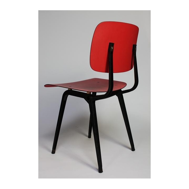 Friso Kramer Revolt chair red/black 2 - Retro Studio