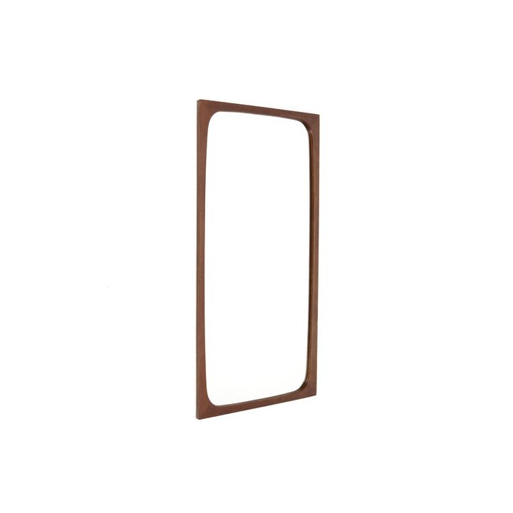 Teak mirror with round corners - Retro Studio
