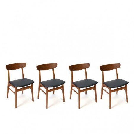 Teakhouten stoelen uit Denemarken set van 4