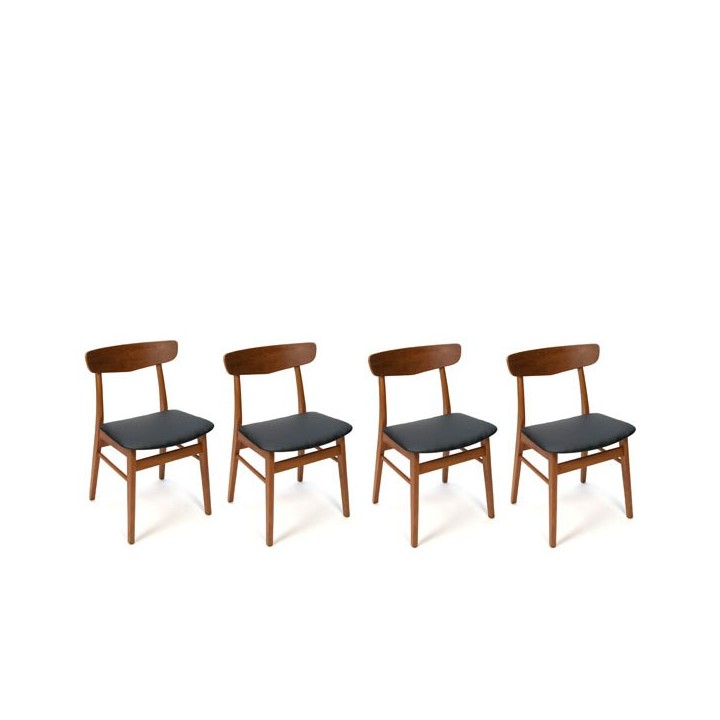 Teak chairs from Denmark set of 4 - Retro Studio