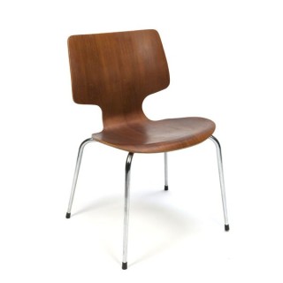 Danish school chair on chrome base - Retro Studio