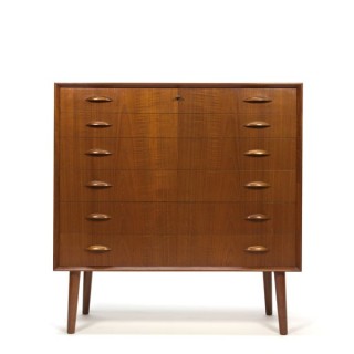 Luxe ladekast uit Denemarken in teakhout - Retro Studio