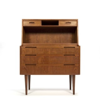 Deense design secretaire in teak - Retro Studio