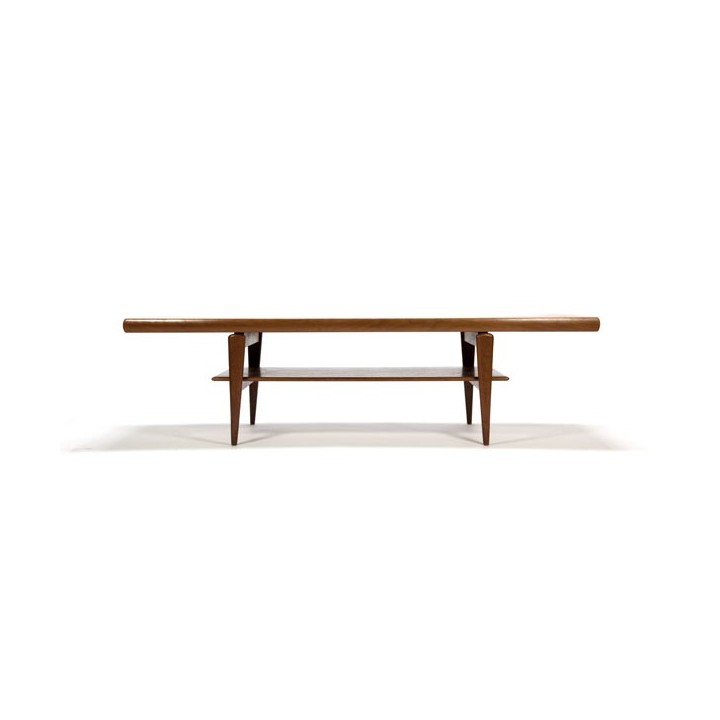 Grote Deense design salontafel in teak - Retro Studio