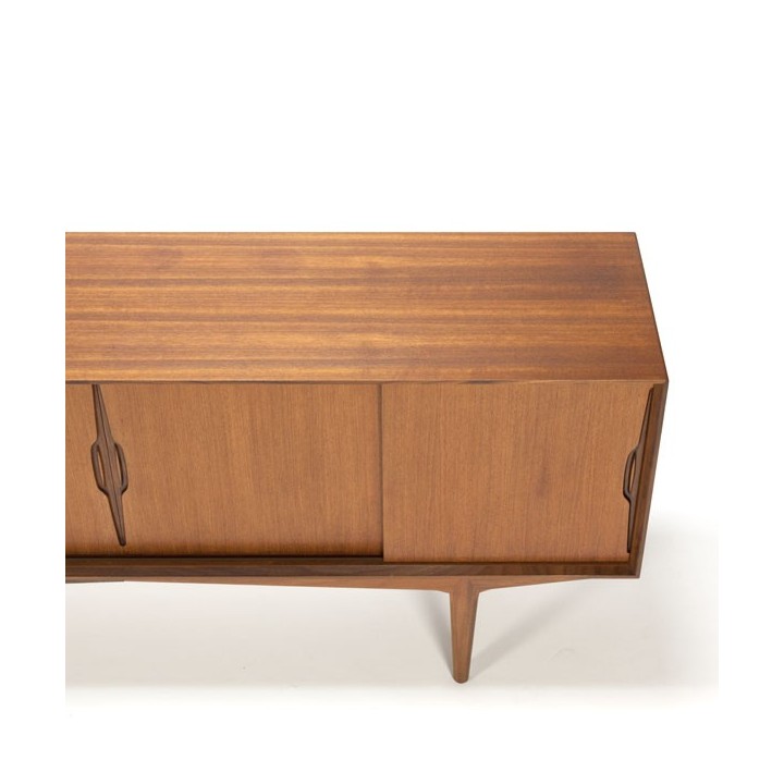 Laag Deens dressoir in teakhout - Retro Studio