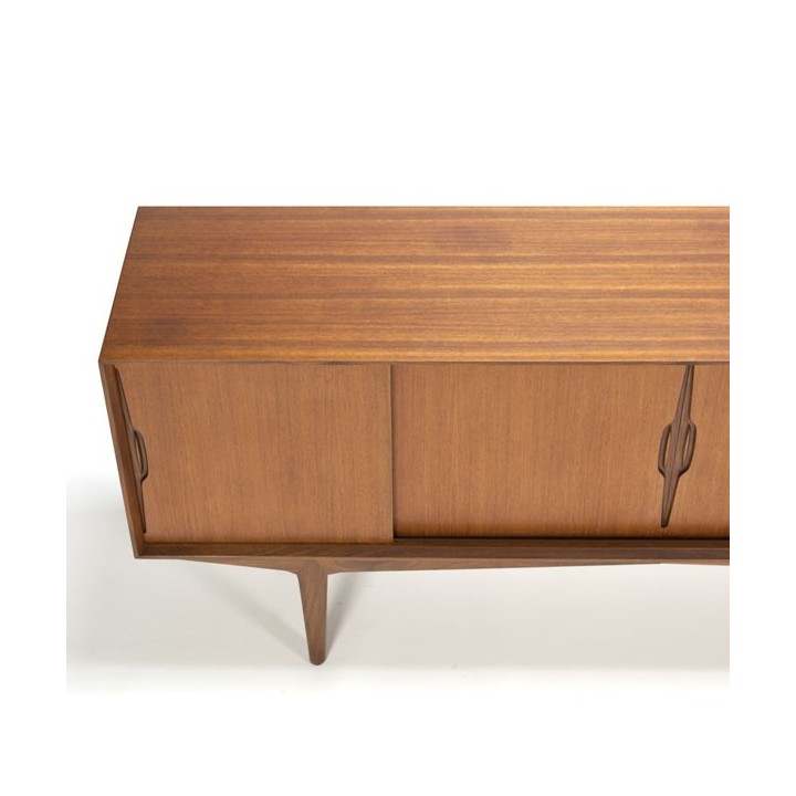 Laag Deens dressoir in teakhout - Retro Studio