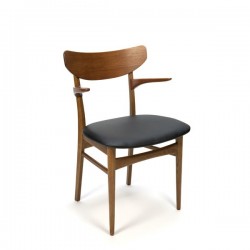 Danish desk chair with armrest
