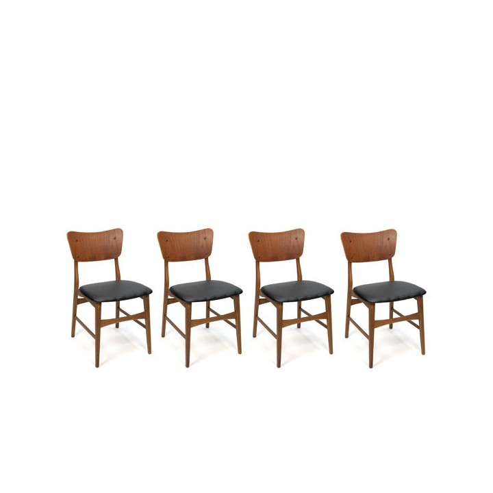 Deense eettafel stoelen set van 4 - Retro Studio