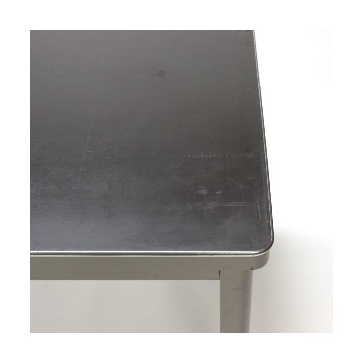 Industrial working-/ dining table with grey base - Retro