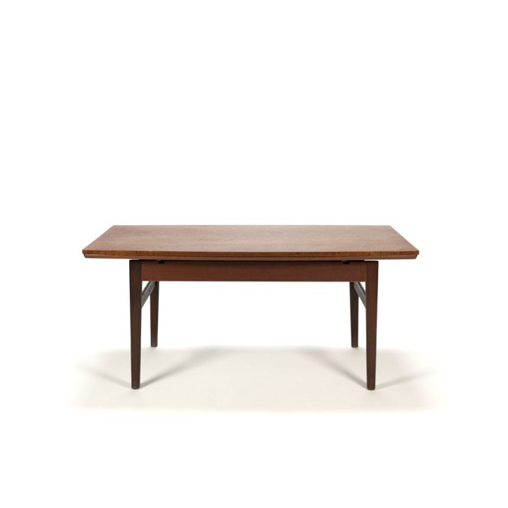 Deense salon-/ eettafel in teakhout uitklapbaar - Retro