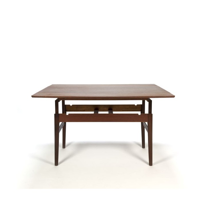 Danish coffee-/ dining table in teak adjustable - Retro
