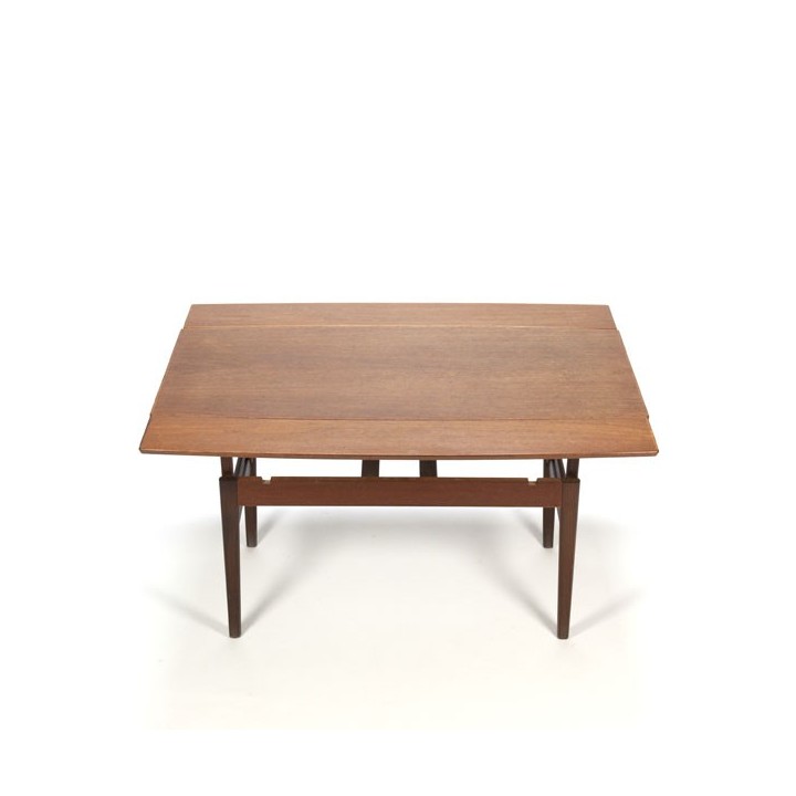 Deense salon-/ eettafel in teakhout uitklapbaar - Retro