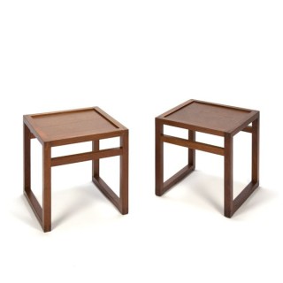 Set of 2 teak side tables - Retro Studio