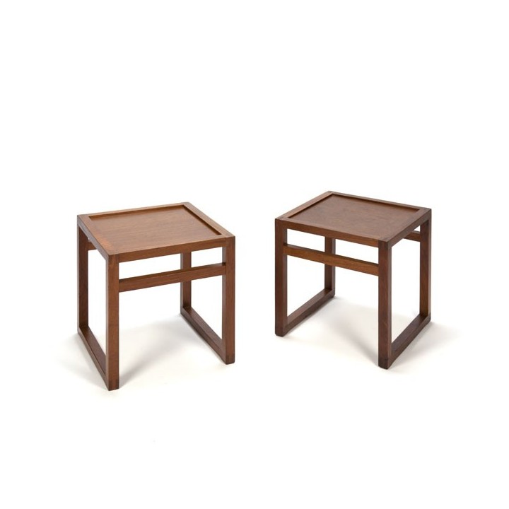 Set of 2 teak side tables - Retro Studio