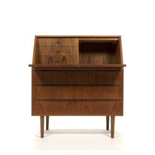 Teakhouten secretaire uit Denemarken - Retro Studio