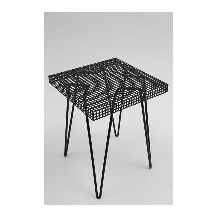 Metaal bijzettafeltje zwart - Retro Studio