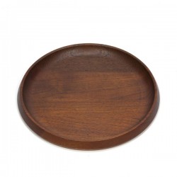 Low plate of teak round