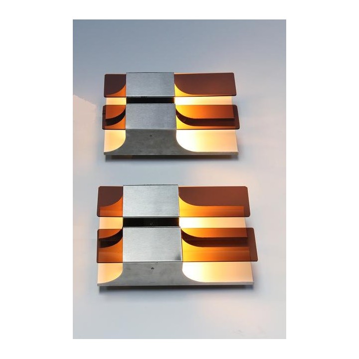 1970's pair of wall sconces - Retro Studio