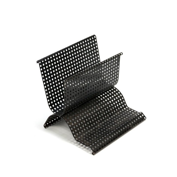 Black perforated letter holder - Retro Studio