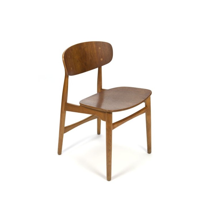 Deense design stoel in eiken en teak - Retro Studio