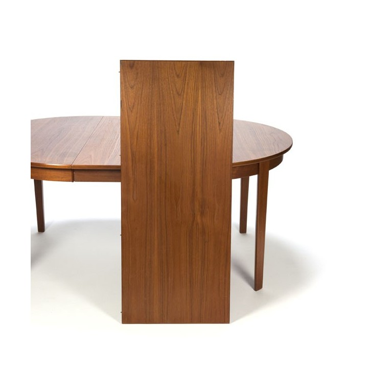 Danish teak design dining table round/ oval model - Retro