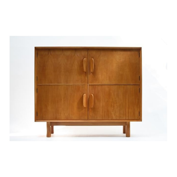 Jaren 50 berkenhouten kast - Retro Studio