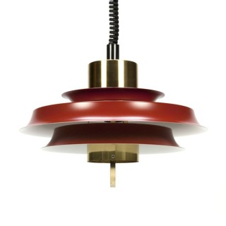 Red brass discs lamp - Retro Studio