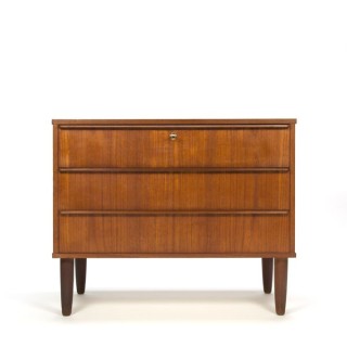 Ladekast met 3 lades in teak - Retro Studio