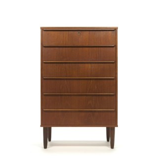 Danish dresser with 6 drawers in teak - Retro Studio