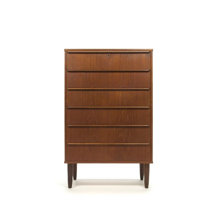 Danish dresser with 6 drawers in teak - Retro Studio