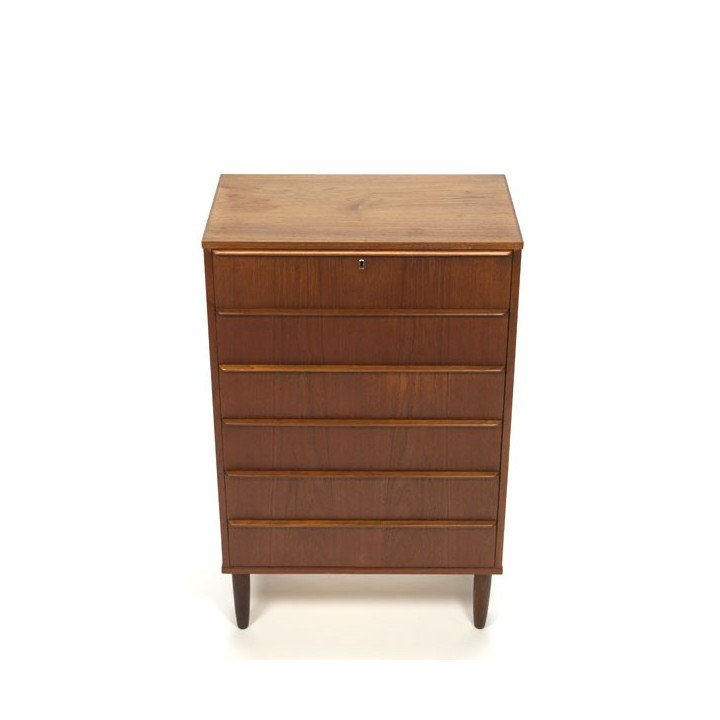 Danish dresser with 6 drawers in teak - Retro Studio