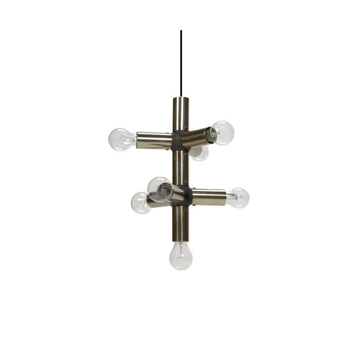 Hanglamp messing/ zwart - Retro Studio