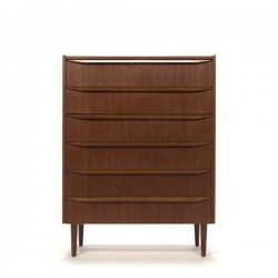 Dresser with 6 drawers in teak