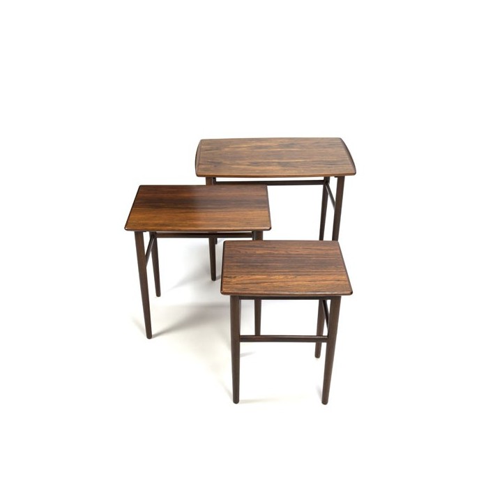 Rosewood nesting tables set of 3 - Retro Studio
