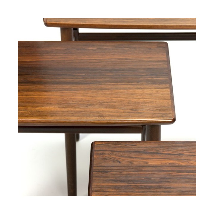 Rosewood nesting tables set of 3 - Retro Studio