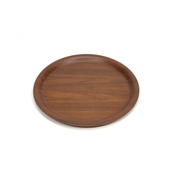 Teakhouten dienblad rond model - Retro Studio