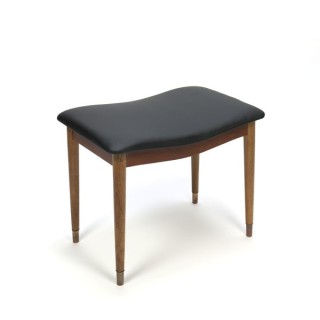 Danish stool/ ottoman with brass feet - Retro Studio