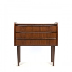 Small chest of drawers in teak high leg