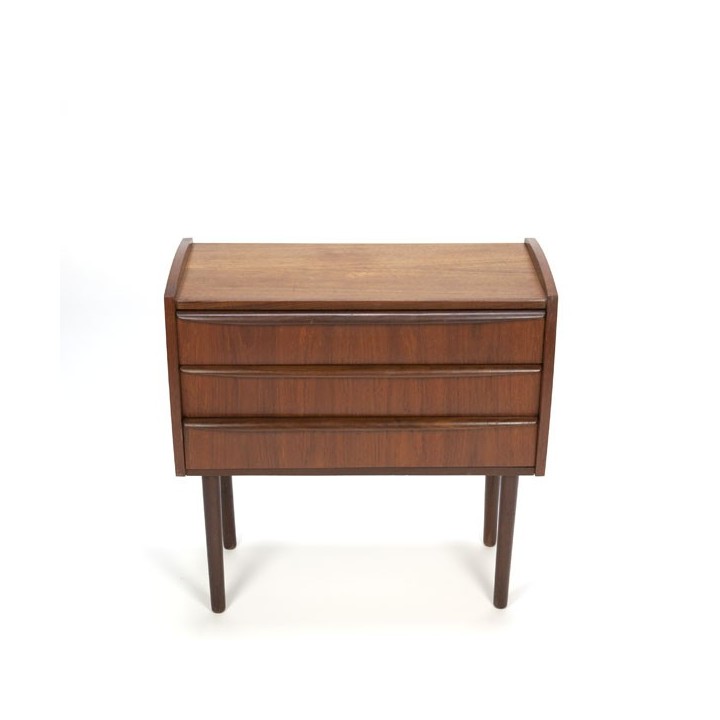 Small chest of drawers in teak high leg - Retro Studio