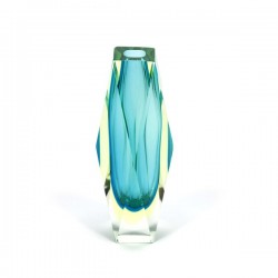 Murano Sommerso faceted vase