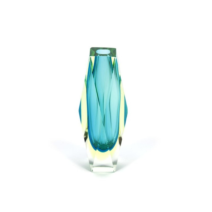 Murano Sommerso faceted vase - Retro Studio